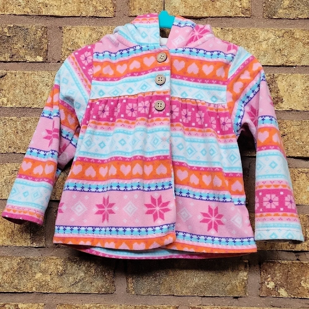 Carter's Multicolor Fleece Poncho Cape Size 24 Months